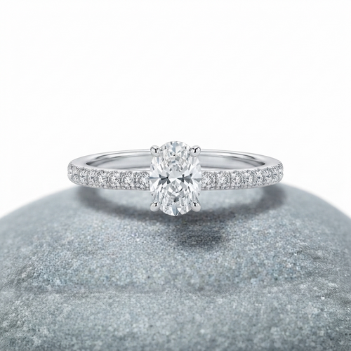 Anillo Solitario Oval