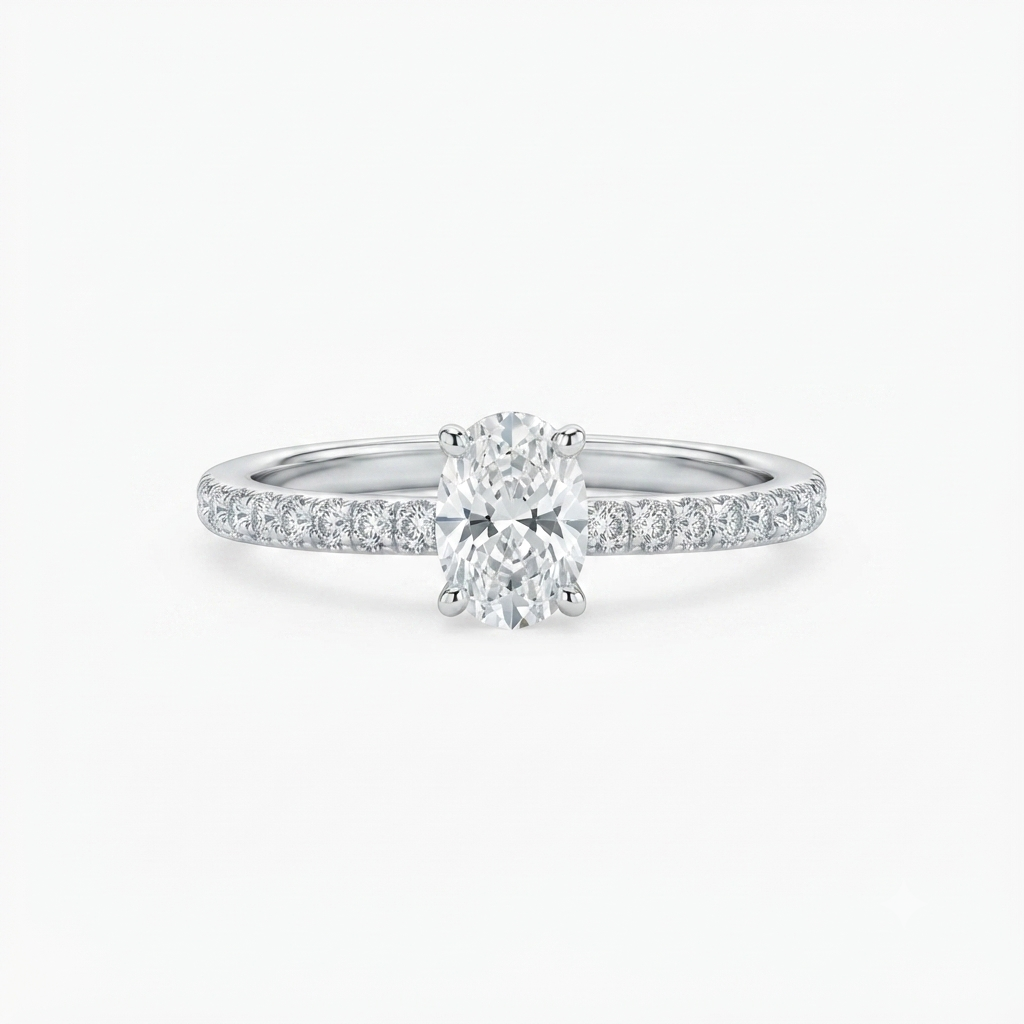 Anillo Solitario Oval